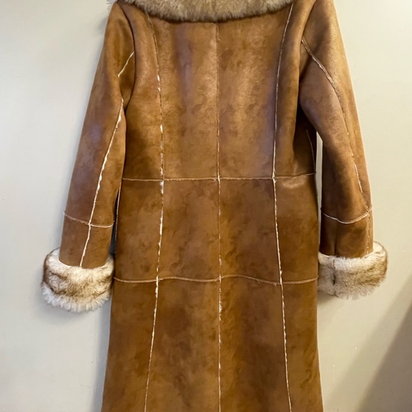 Wilson’s Leather Trench faux shearling coat size small - Picture 3 of 11